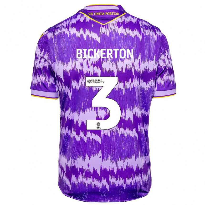 ילדים כדורגל ג׳וש ביקרטון #3 סגול צהוב הרחק ג'רזי 2025/26