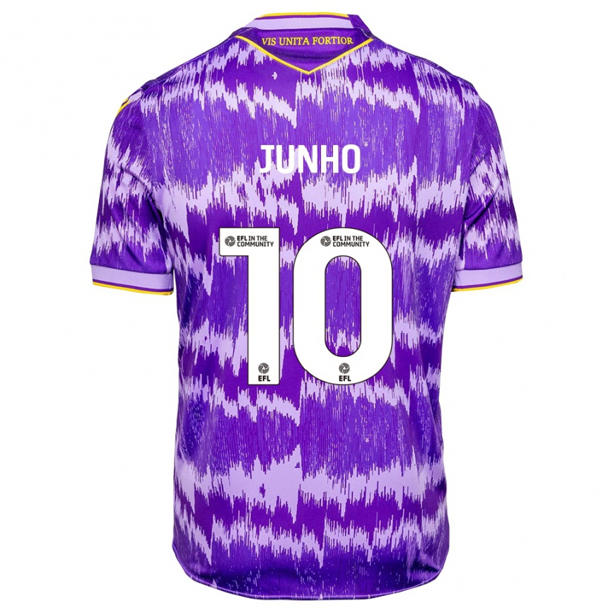 ילדים כדורגל באה ג׳אן-הו #10 סגול צהוב הרחק ג'רזי 2025/26 ילדים כדורגל באה ג׳אן-הו #10 סגול צהוב הרחק ג'רזי 2025/26