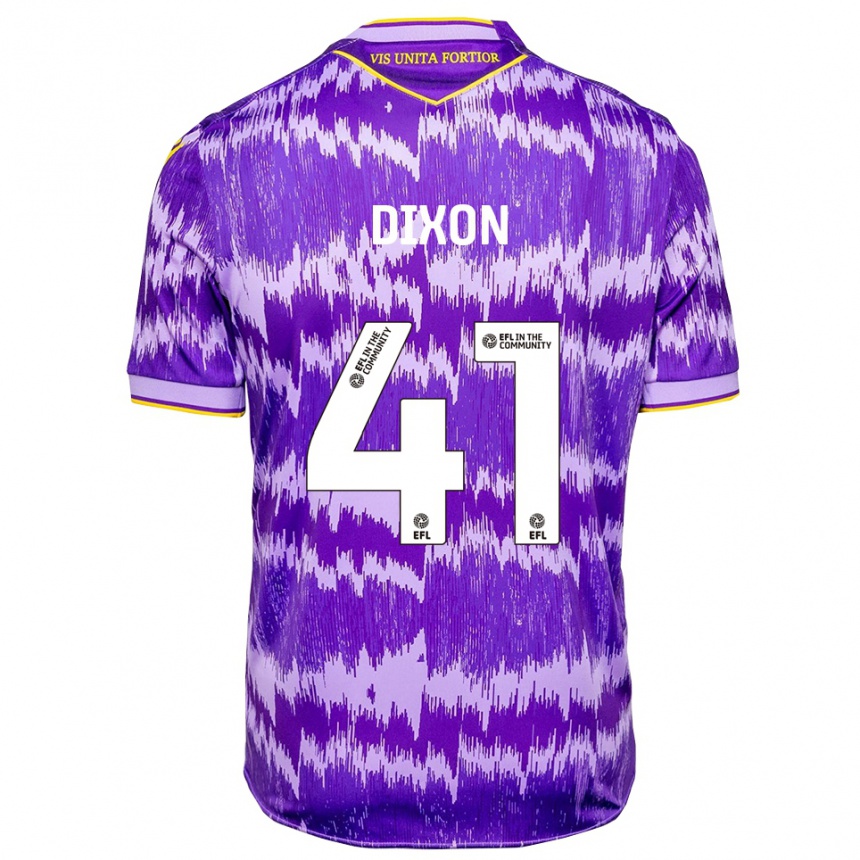 ילדים כדורגל ג׳יידן דיקסון #41 סגול צהוב הרחק ג'רזי 2025/26