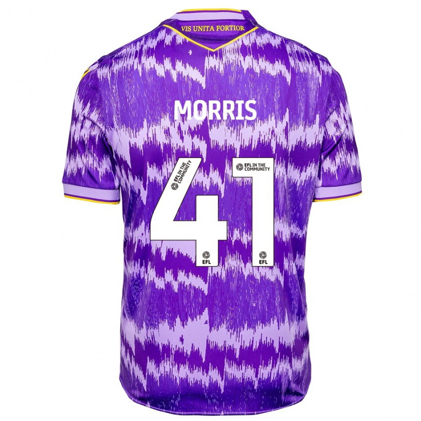 ילדים כדורגל Scott Morris #41 סגול צהוב הרחק ג'רזי 2025/26