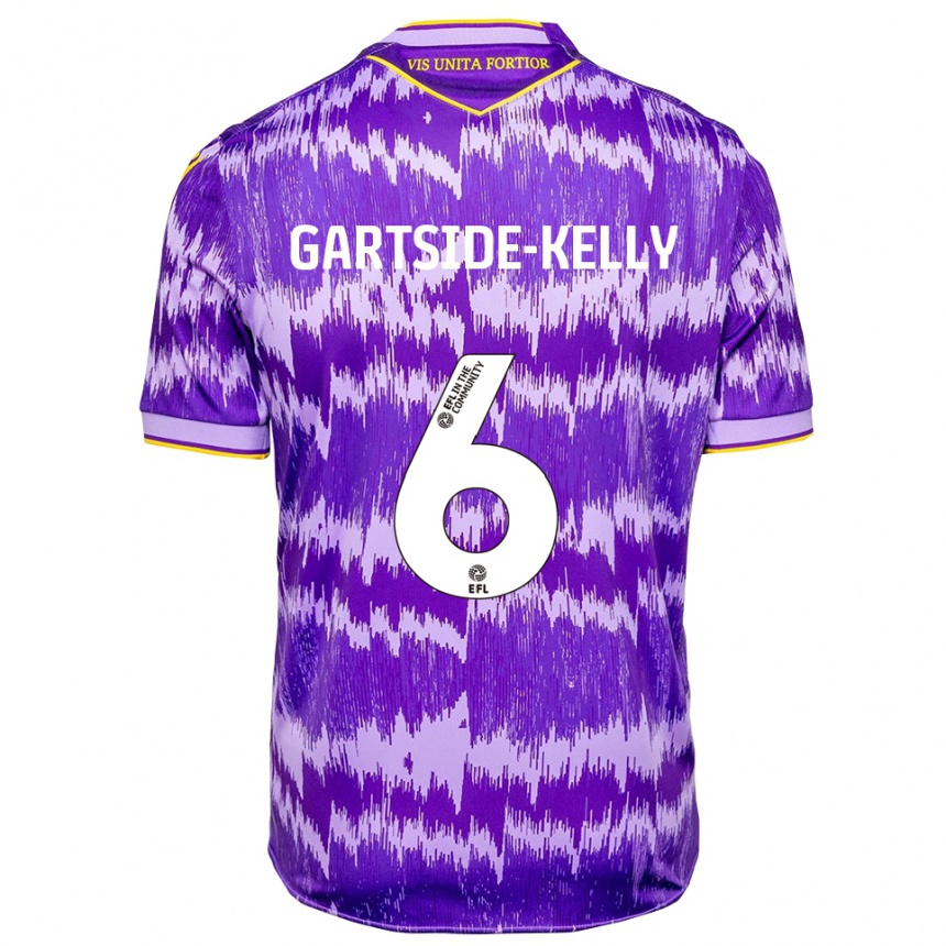 ילדים כדורגל גבריאל גארטסייד-קלי #6 סגול צהוב הרחק ג'רזי 2025/26