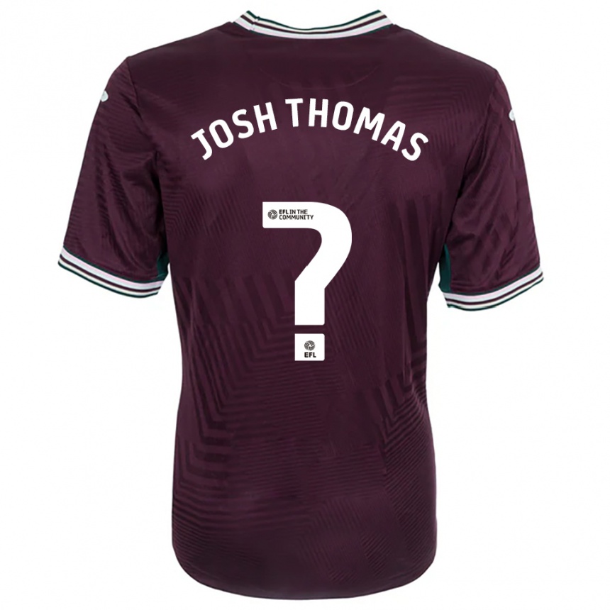 ילדים כדורגל Josh Thomas #0 חלודה אדום לבן הרחק ג'רזי 2025/26