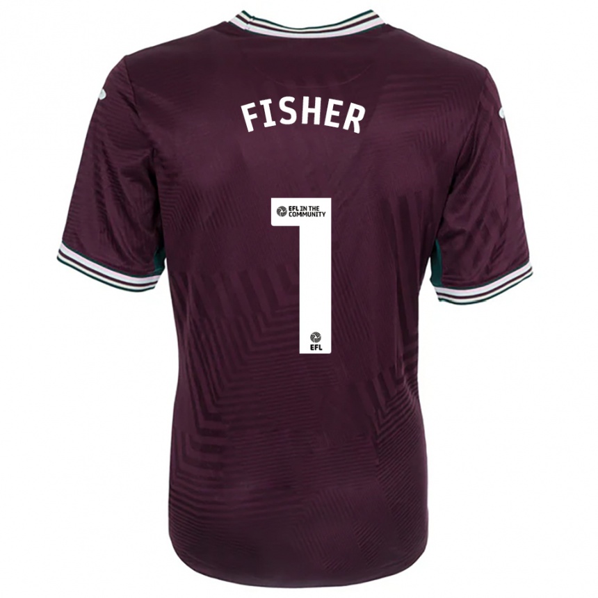 ילדים כדורגל אנדי פישר #1 חלודה אדום לבן הרחק ג'רזי 2025/26