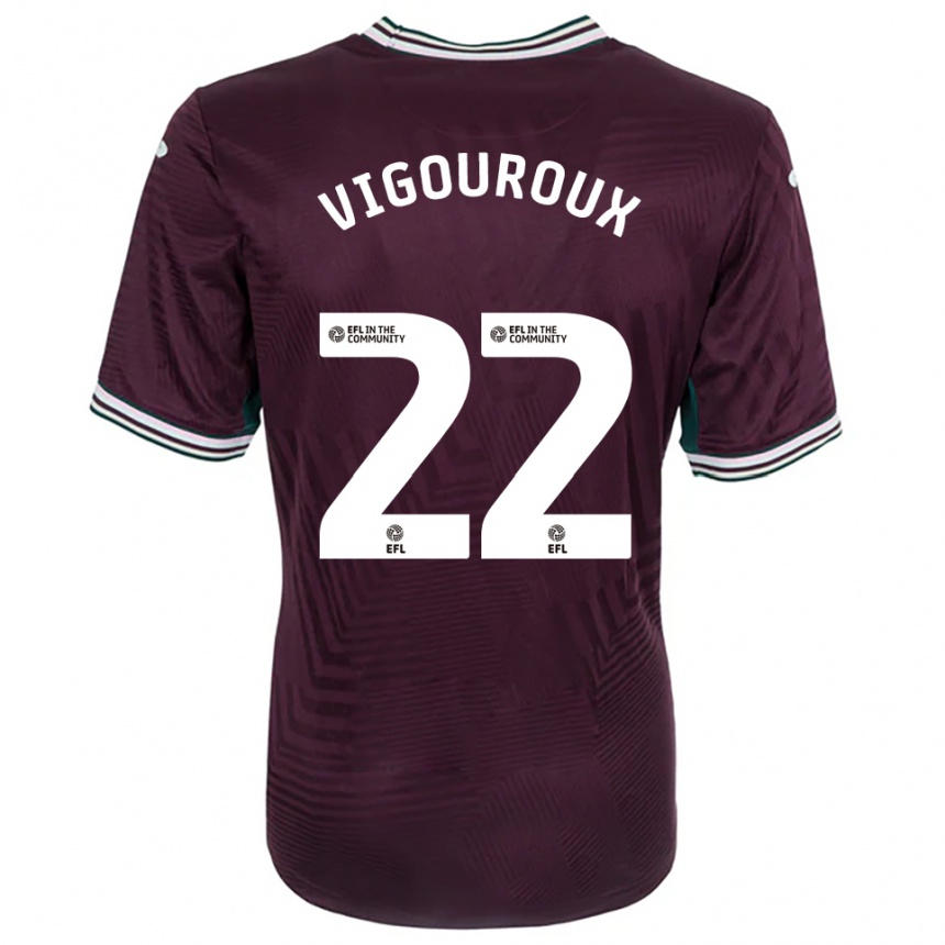 ילדים כדורגל לורנס ויגורו #22 חלודה אדום לבן הרחק ג'רזי 2025/26