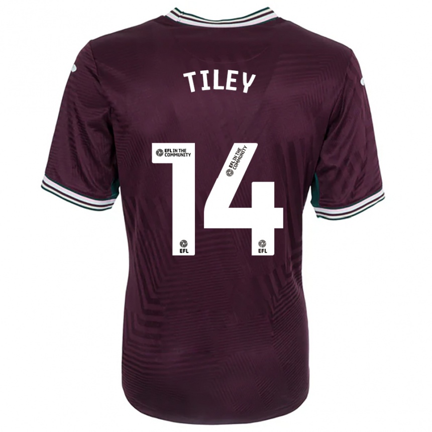 ילדים כדורגל קלואי טילי #14 חלודה אדום לבן הרחק ג'רזי 2025/26