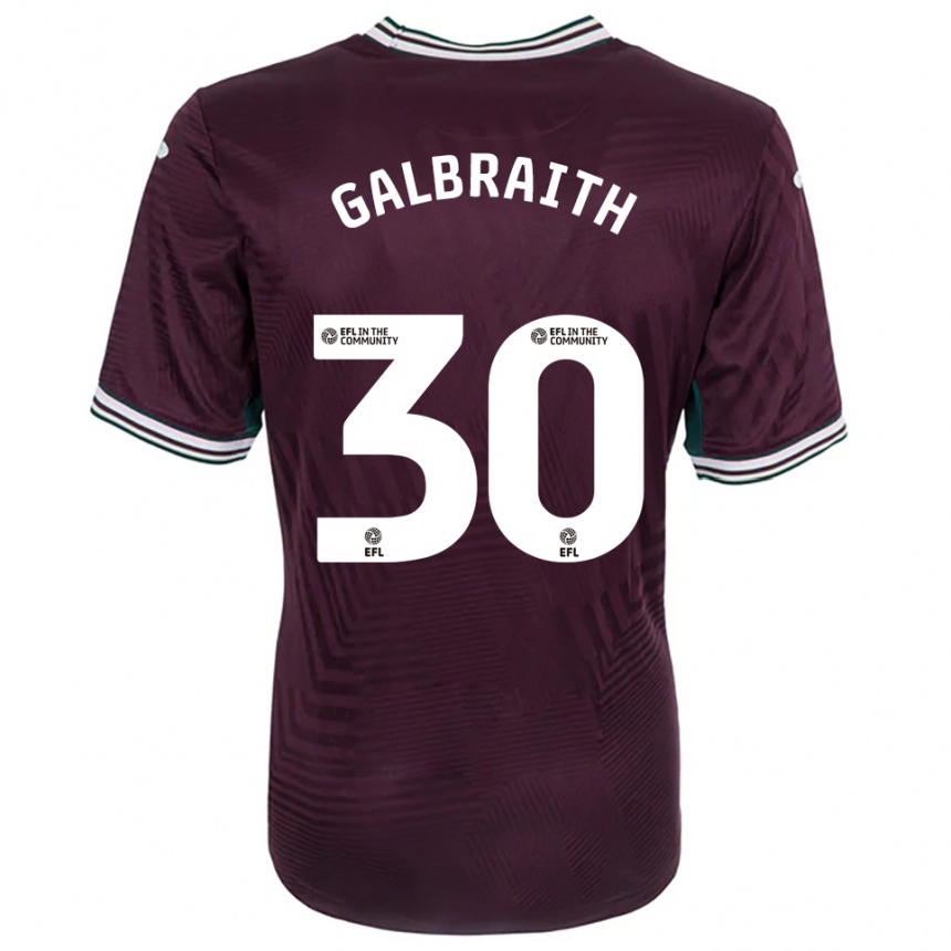 ילדים כדורגל אית'ן גלבריית' #30 חלודה אדום לבן הרחק ג'רזי 2025/26