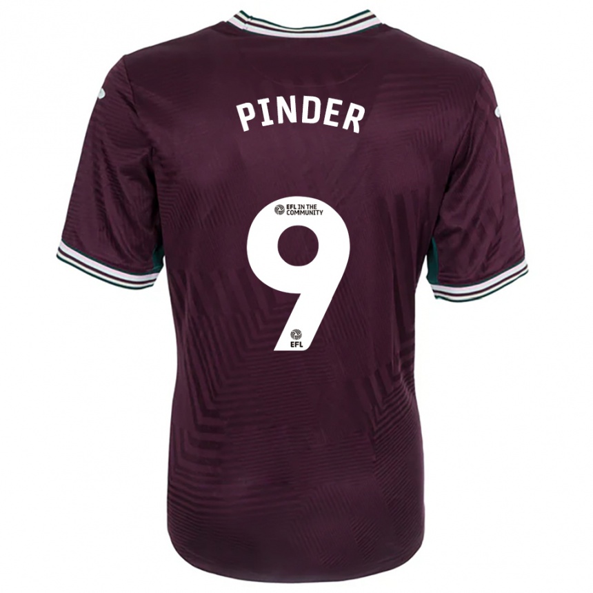 ילדים כדורגל רובין פינדר #9 חלודה אדום לבן הרחק ג'רזי 2025/26