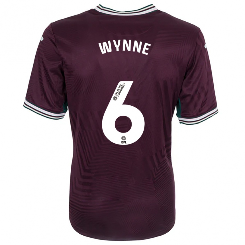 ילדים כדורגל Sammy Wynne #6 חלודה אדום לבן הרחק ג'רזי 2025/26