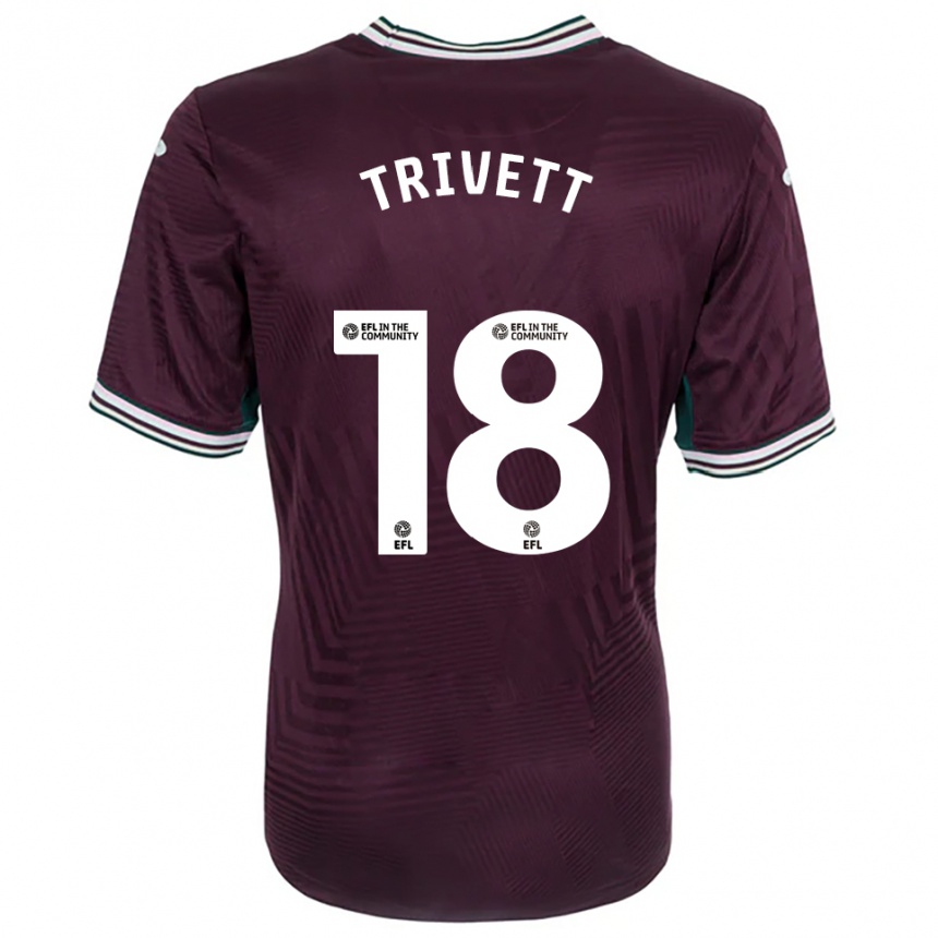 ילדים כדורגל Taite Trivett #18 חלודה אדום לבן הרחק ג'רזי 2025/26