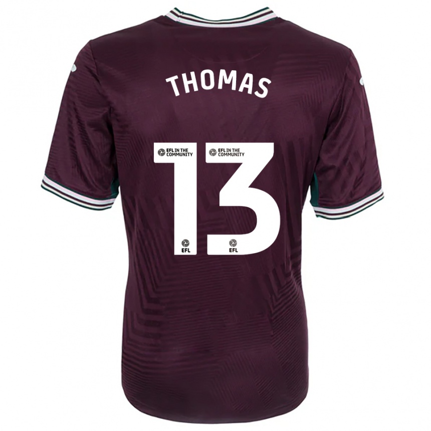 ילדים כדורגל אליס תומאס #13 חלודה אדום לבן הרחק ג'רזי 2025/26