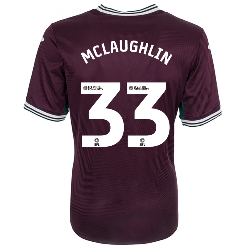 ילדים כדורגל ג'ון מקלוהן #33 חלודה אדום לבן הרחק ג'רזי 2025/26