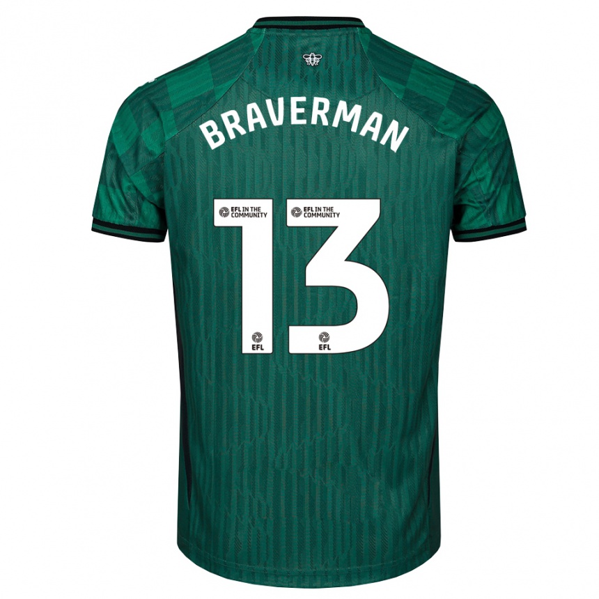 ילדים כדורגל זאק ברוורמן #13 ירוק שחור הרחק ג'רזי 2025/26