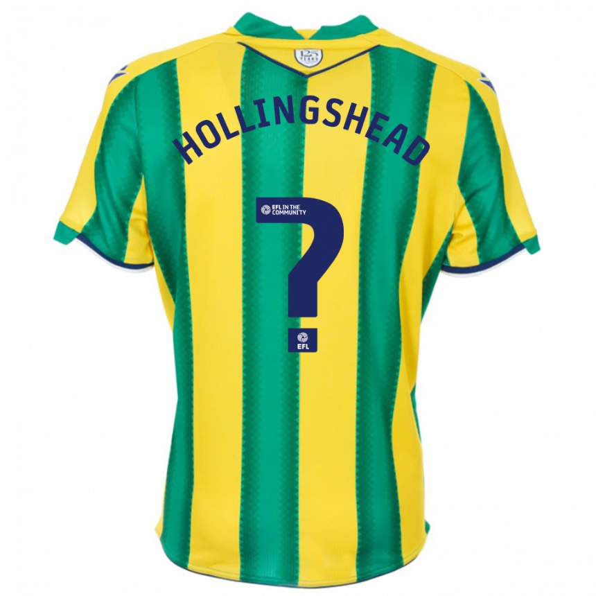 ילדים כדורגל רוני הולינגסהד #0 צהוב ירוק הרחק ג'רזי 2025/26