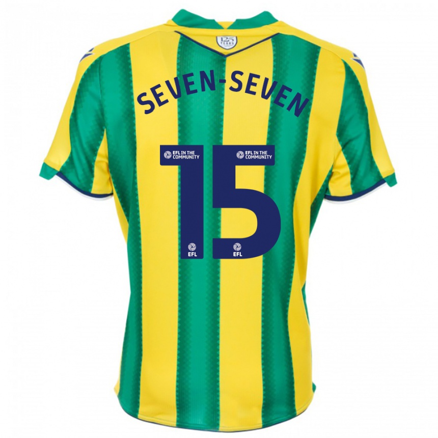 ילדים כדורגל Justin Seven-Seven #15 צהוב ירוק הרחק ג'רזי 2025/26