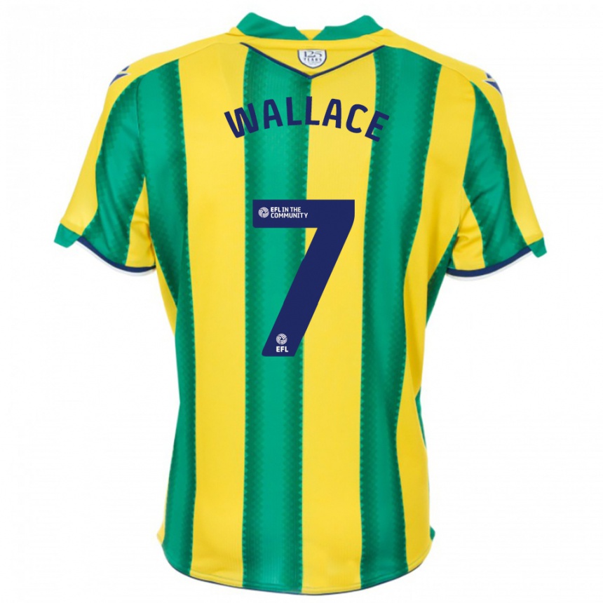 ילדים כדורגל ג'ד וולאס #7 צהוב ירוק הרחק ג'רזי 2025/26