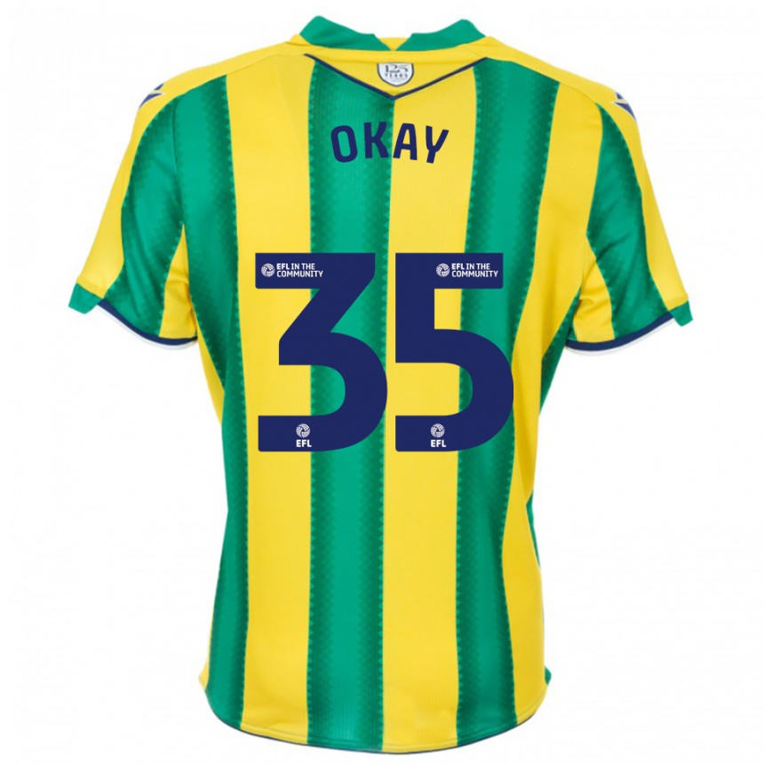 ילדים כדורגל אוקאי יוקושלו #35 צהוב ירוק הרחק ג'רזי 2025/26