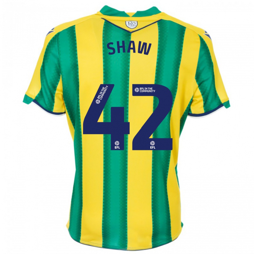 ילדים כדורגל ג'וש שו #42 צהוב ירוק הרחק ג'רזי 2025/26