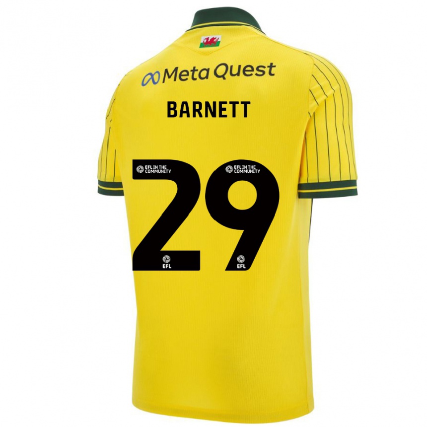 ילדים כדורגל ראיין ברנט #29 צהוב ירוק הרחק ג'רזי 2025/26