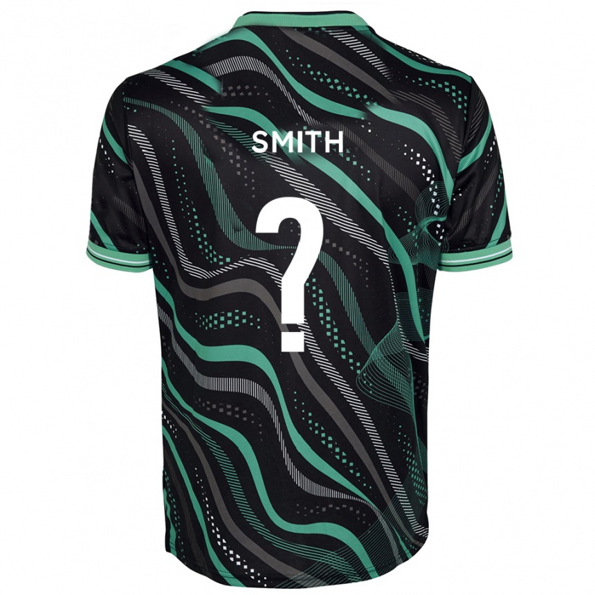 ילדים כדורגל Amaru Smith #0 שחור ירוק הרחק ג'רזי 2025/26