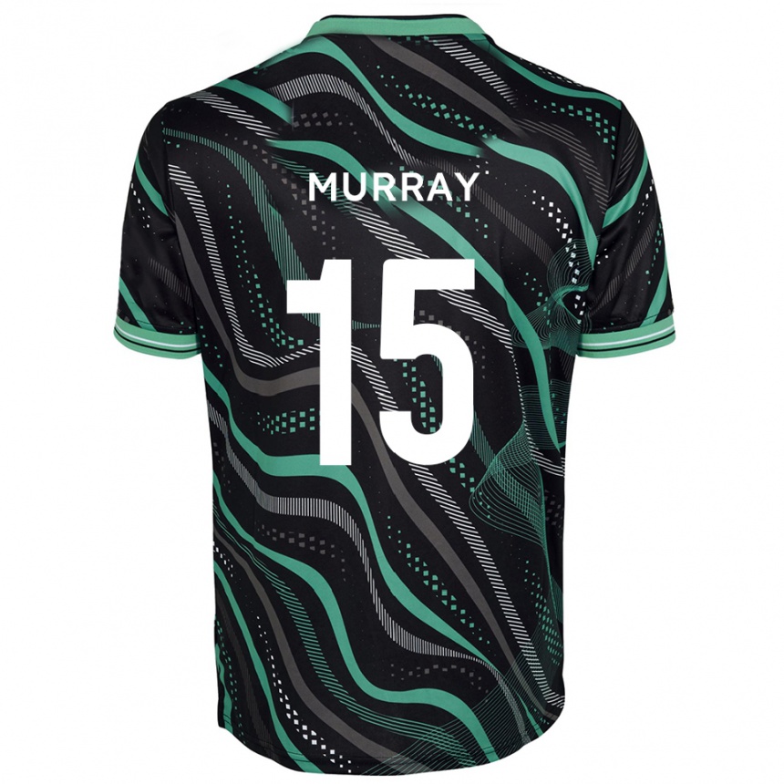 ילדים כדורגל סם מוראי #15 שחור ירוק הרחק ג'רזי 2025/26