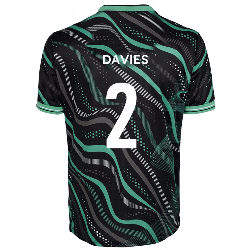 ילדים כדורגל ארצ'י דייוויס #2 שחור ירוק הרחק ג'רזי 2025/26