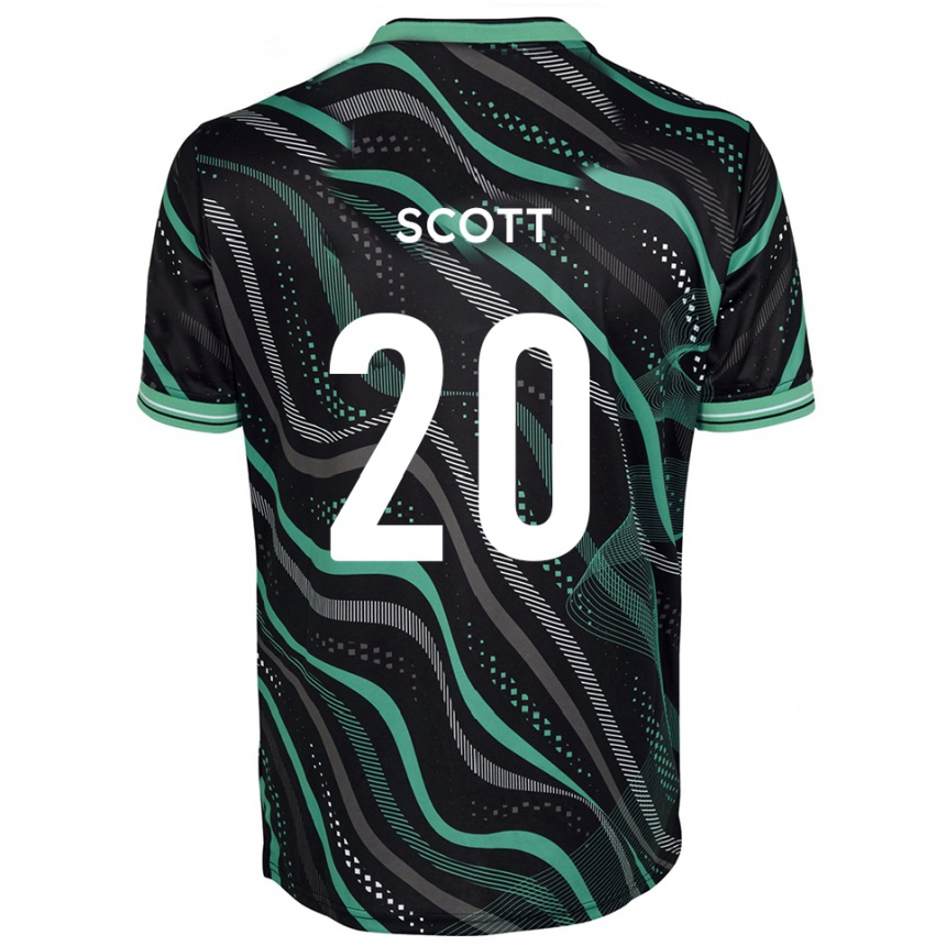 ילדים כדורגל סדווין סקוט #20 שחור ירוק הרחק ג'רזי 2025/26
