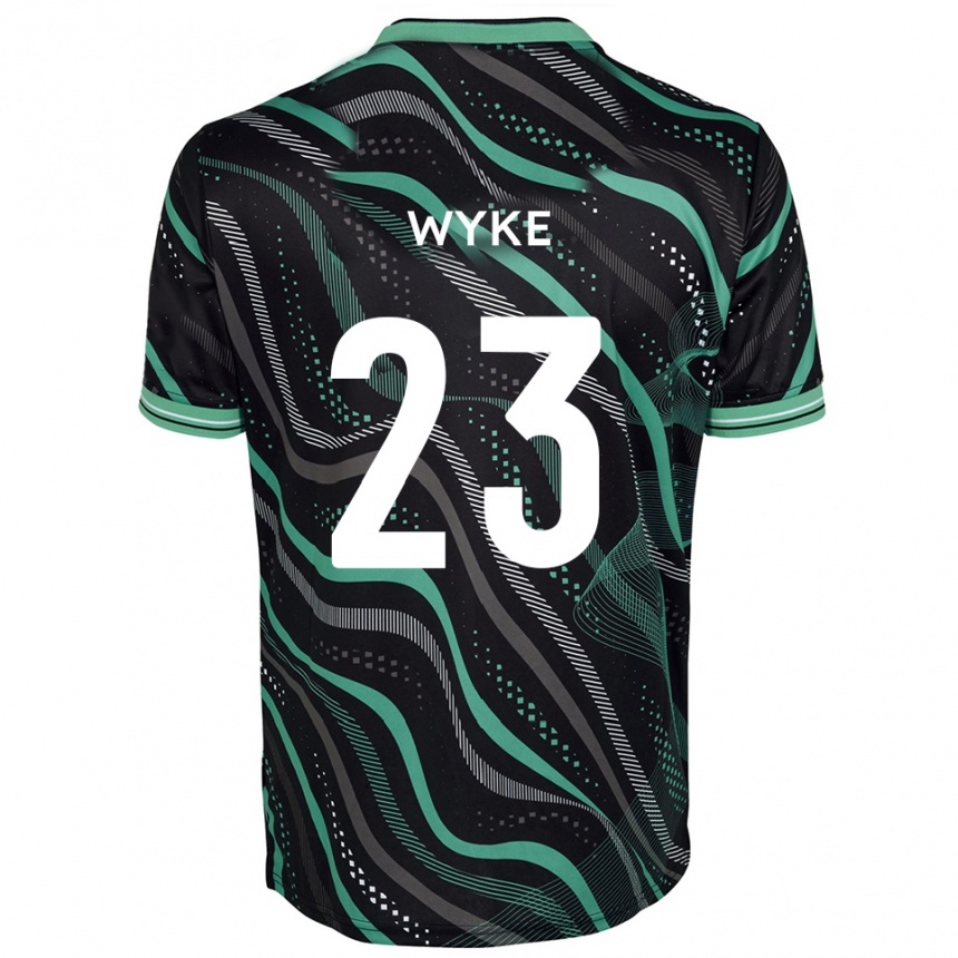 ילדים כדורגל צ'ארלי וייק #23 שחור ירוק הרחק ג'רזי 2025/26