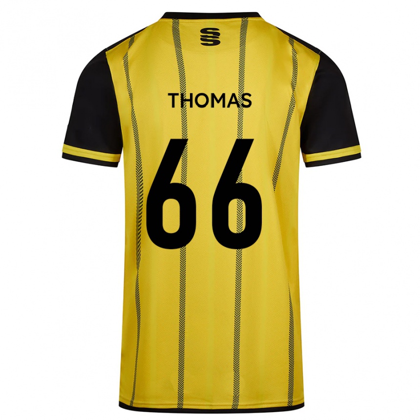 ילדים כדורגל לוקה טאי תומס #66 צהוב שחור הרחק ג'רזי 2025/26