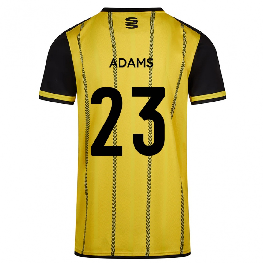 ילדים כדורגל Ellie Adams #23 צהוב שחור הרחק ג'רזי 2025/26