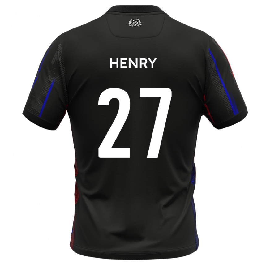 ילדים כדורגל ג'יימס הנרי #27 שחור אדום הרחק ג'רזי 2025/26