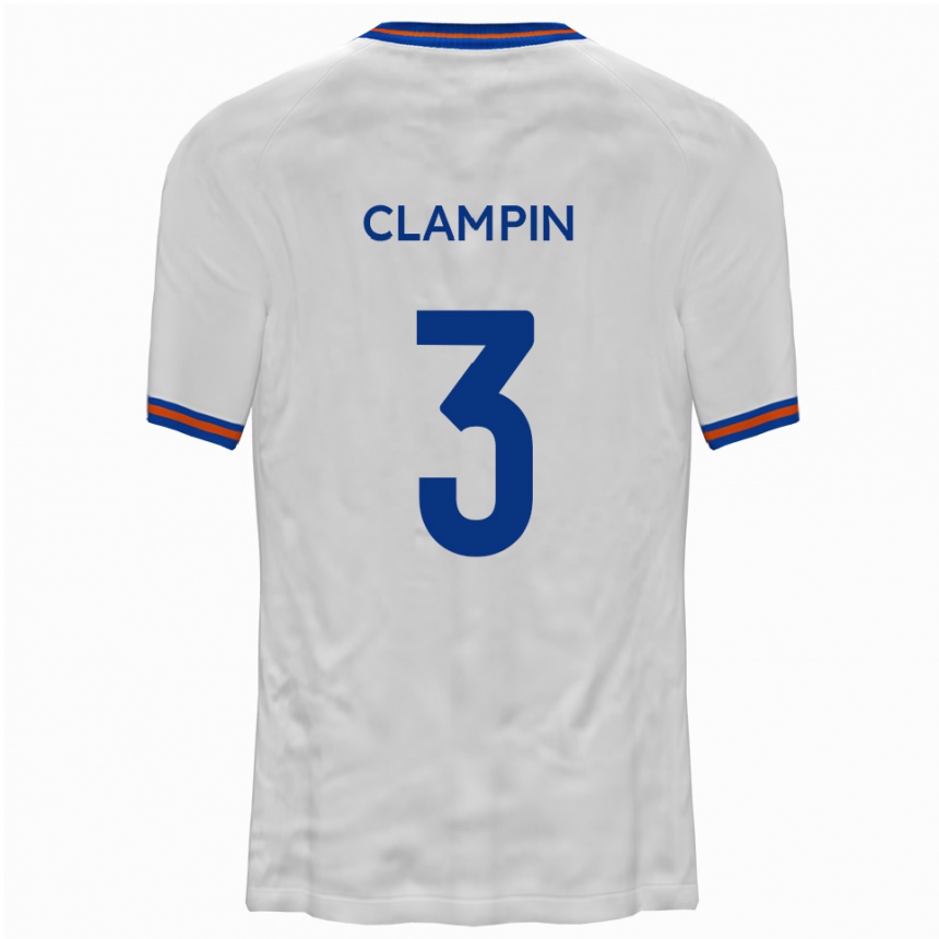 ילדים כדורגל ראיין קלמפין #3 לבן כחול הרחק ג'רזי 2025/26