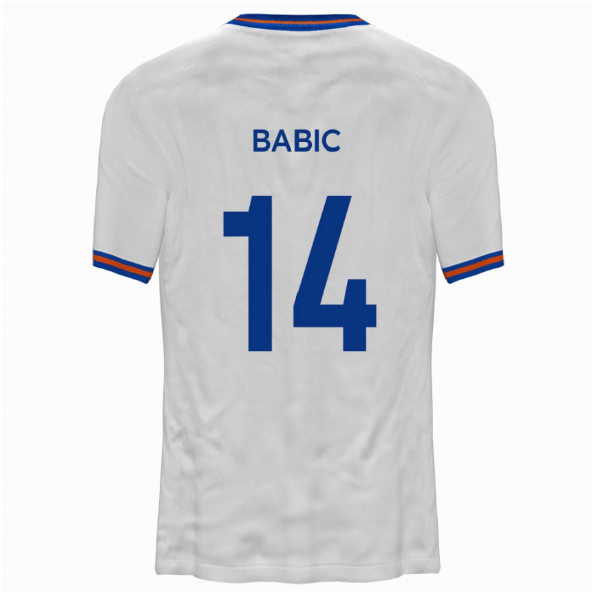 ילדים כדורגל גורן באביץ׳ #14 לבן כחול הרחק ג'רזי 2025/26