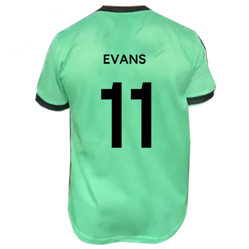 ילדים כדורגל קירון אוונס #11 טורקיז שחור הרחק ג'רזי 2025/26