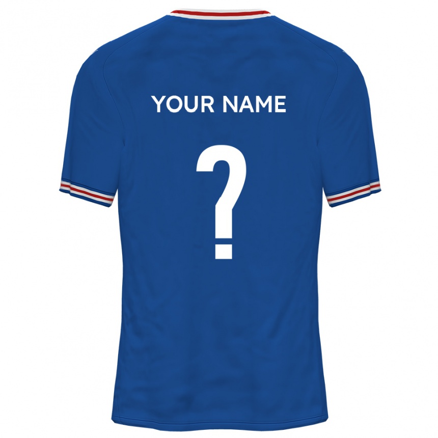 ילדים כדורגל השם שלך #0 כחול דודג'ר הרחק ג'רזי 2025/26