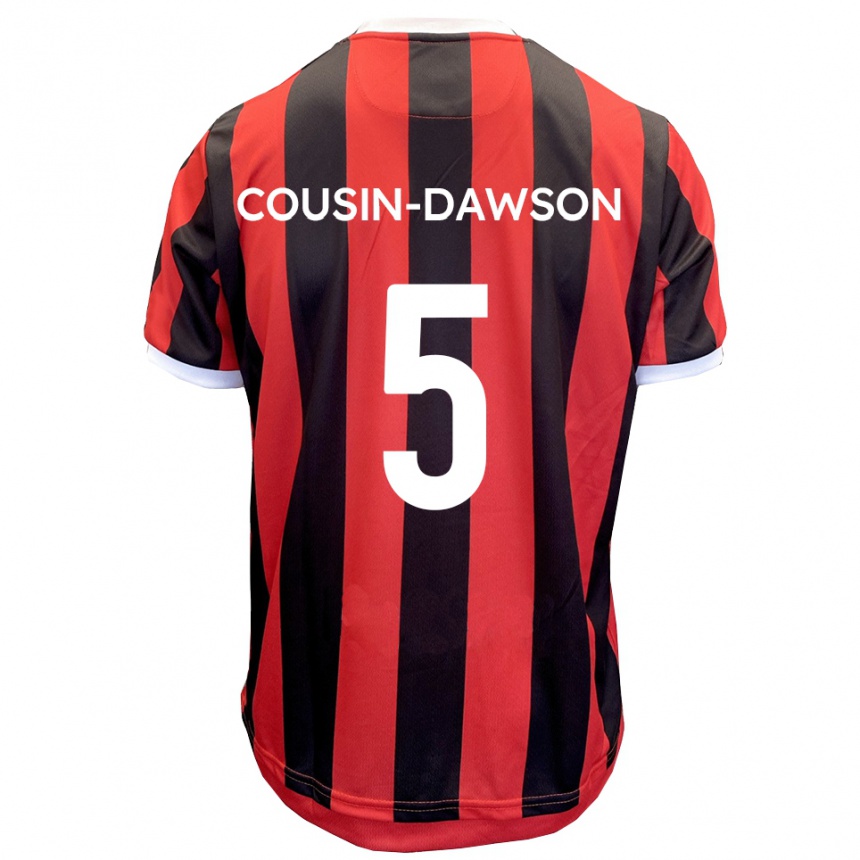 ילדים כדורגל פין קאזן-דוסון #5 אדום שחור הרחק ג'רזי 2025/26