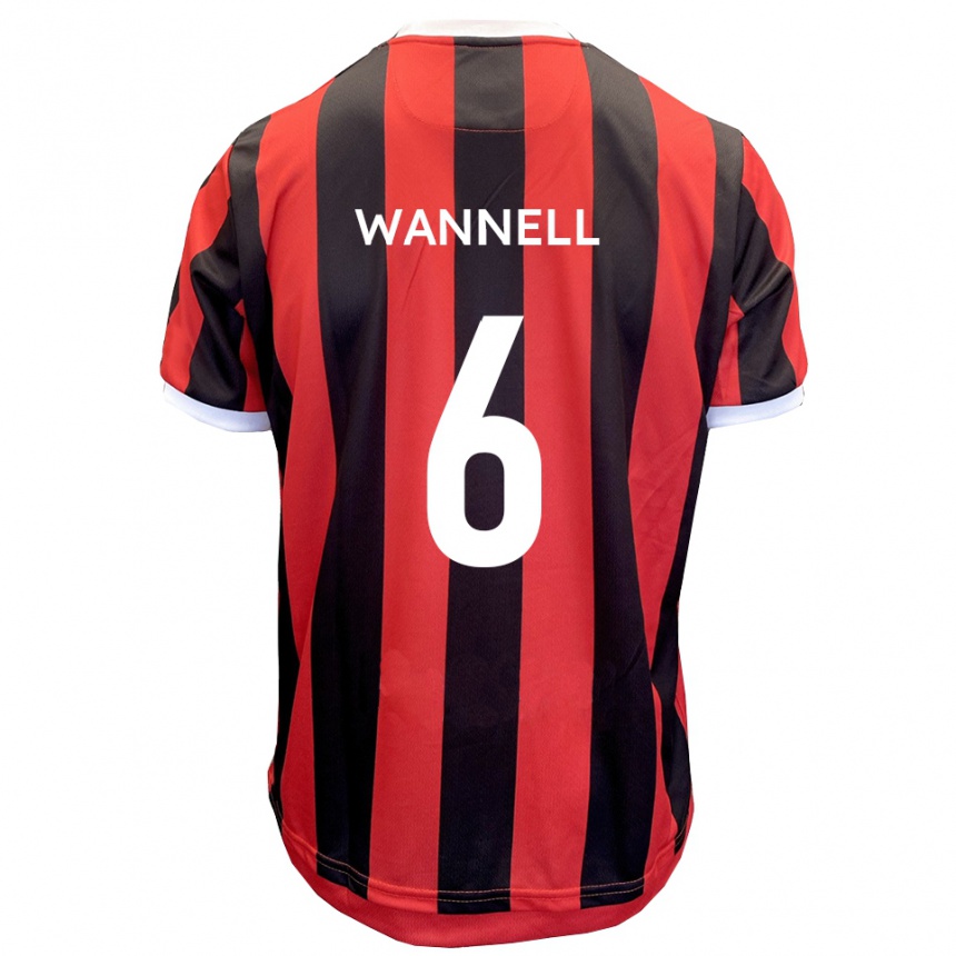 ילדים כדורגל ג'ייק ואנל #6 אדום שחור הרחק ג'רזי 2025/26