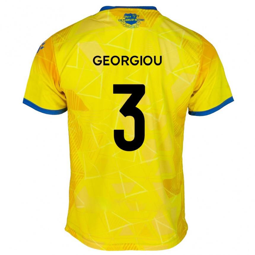 ילדים כדורגל אנטוני ג'ורג'יו #3 צהוב כחול הרחק ג'רזי 2025/26