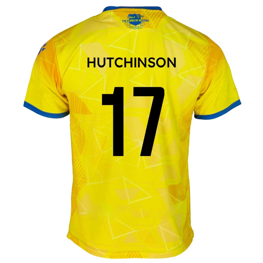 ילדים כדורגל דומיניק צ׳ארלס האצ׳ינסון #17 צהוב כחול הרחק ג'רזי 2025/26