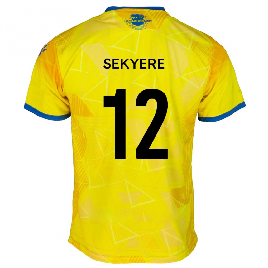 ילדים כדורגל ג׳פרי סקייר #12 צהוב כחול הרחק ג'רזי 2025/26