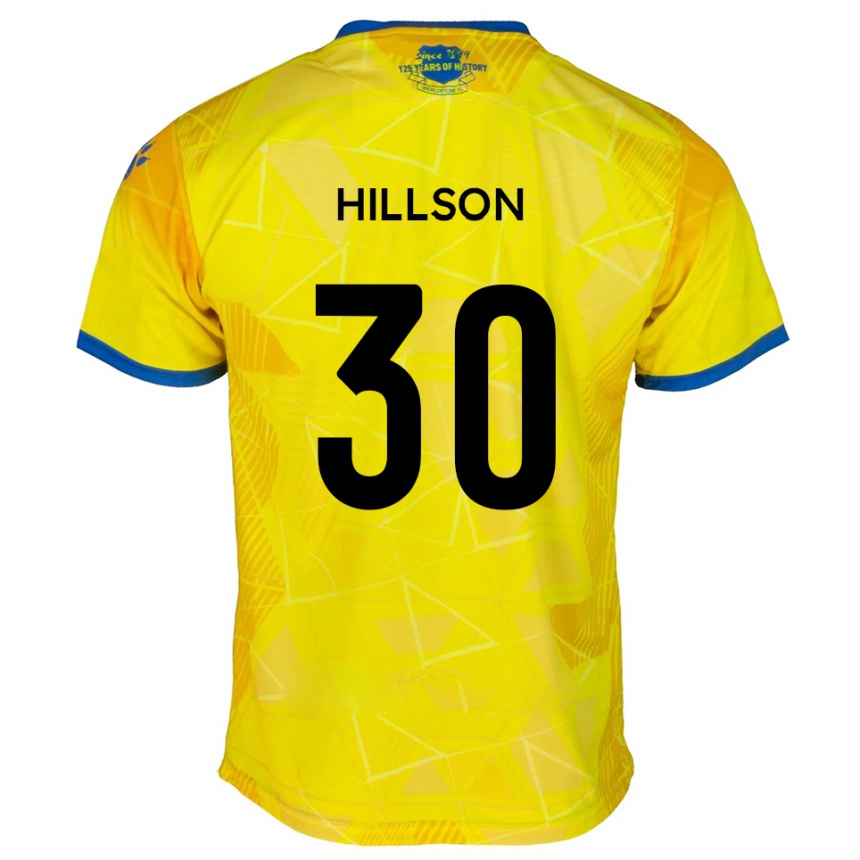 ילדים כדורגל ג׳יימס אנדרו הילסון #30 צהוב כחול הרחק ג'רזי 2025/26