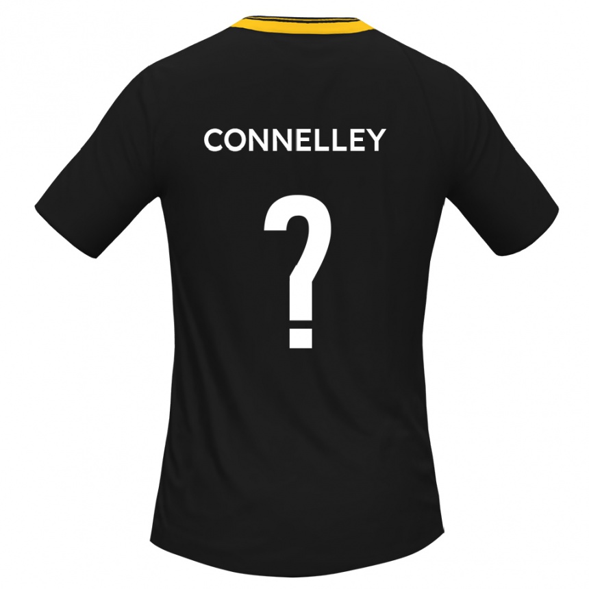 ילדים כדורגל Chloe Connelley #0 שחור צהוב הרחק ג'רזי 2025/26