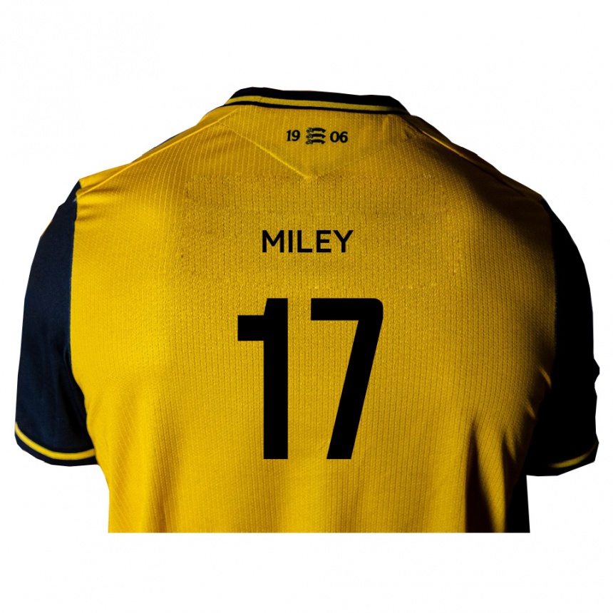 ילדים כדורגל Cav Miley #17 צהוב שחור הרחק ג'רזי 2025/26