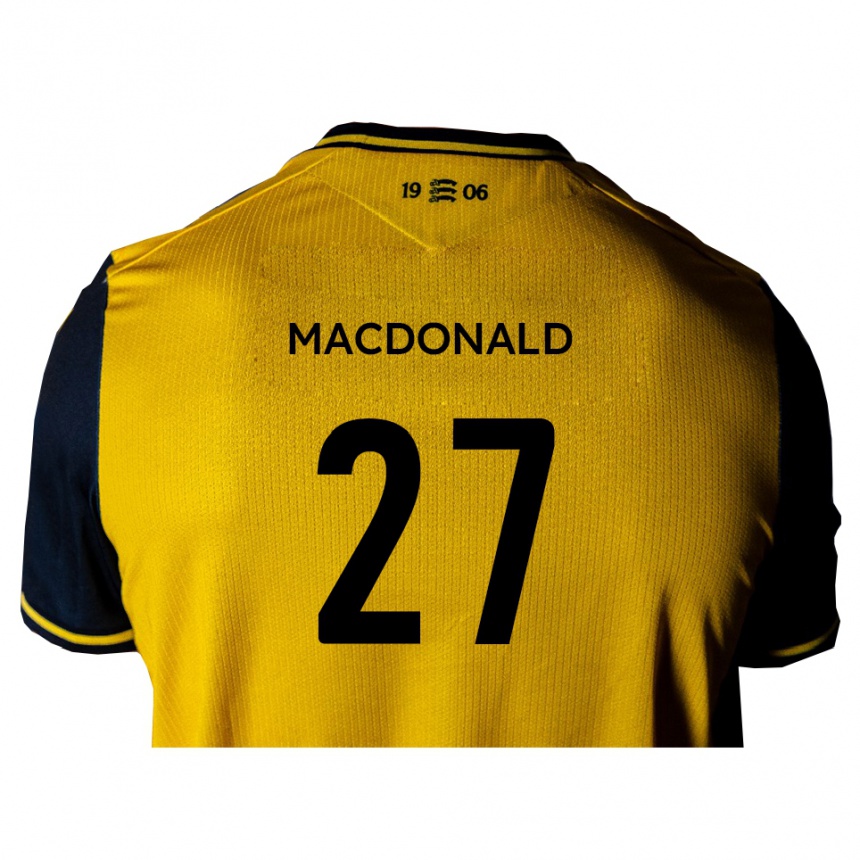 ילדים כדורגל באו מאסטרס-מקדונלד #27 צהוב שחור הרחק ג'רזי 2025/26