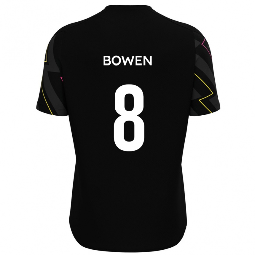 ילדים כדורגל Sam Bowen #8 שחור אפור הרחק ג'רזי 2025/26