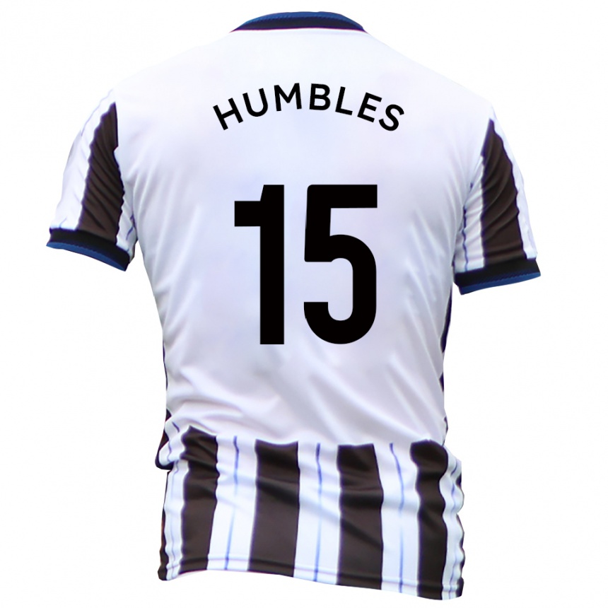 ילדים כדורגל ליאם האמבלס #15 לבן שחור הרחק ג'רזי 2025/26