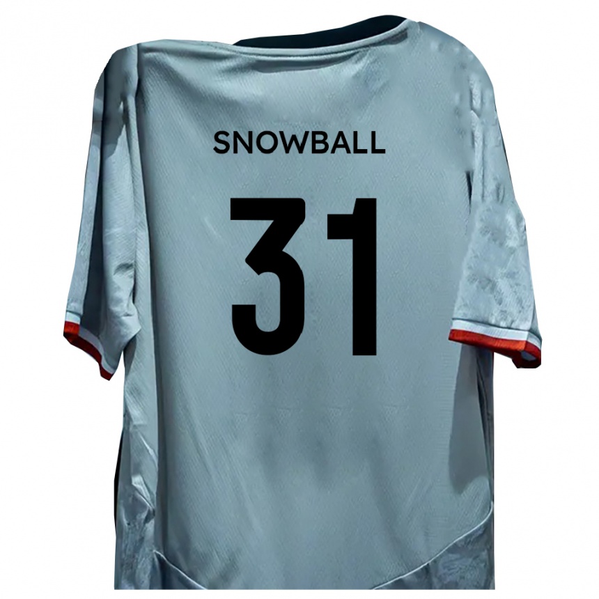 ילדים כדורגל ניית׳ן סנואוובל #31 לבן שחור הרחק ג'רזי 2025/26