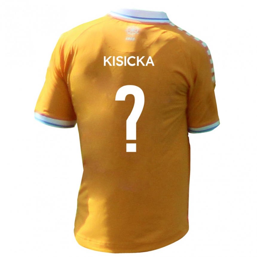 ילדים כדורגל Monika Kisicka #0 צהוב כחול הרחק ג'רזי 2025/26