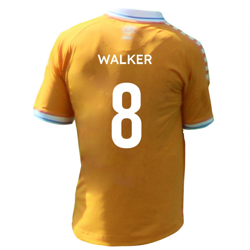 ילדים כדורגל Brad Walker #8 צהוב כחול הרחק ג'רזי 2025/26