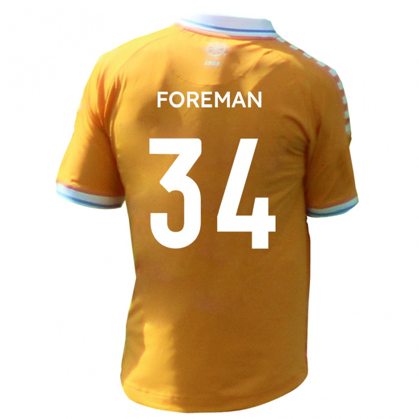 ילדים כדורגל קיאן פורמן #34 צהוב כחול הרחק ג'רזי 2025/26