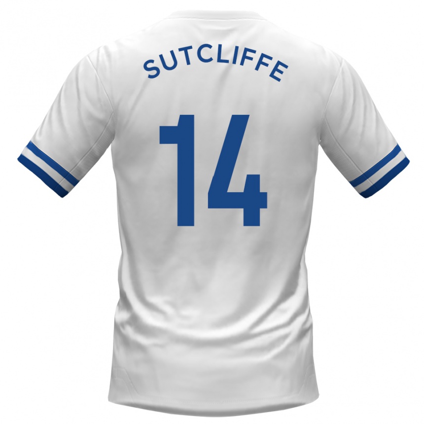 ילדים כדורגל הארווי פרדריק סוטקליף #14 לבן כחול הרחק ג'רזי 2025/26